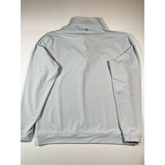 Peter Millar Perth Performance 1/4 Zip Barstool Sports British Grey Size XL EUC - Picture 8 of 11